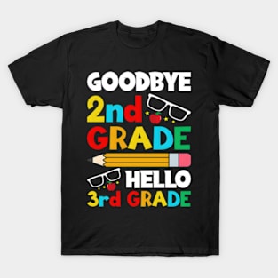 Bye 2Nd Grade Hello 3Rd Grade 2023 1St Day Of School T-Shirt